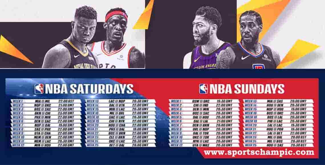 Complete NBA Schedule 2020 | National Basketball league Schedule